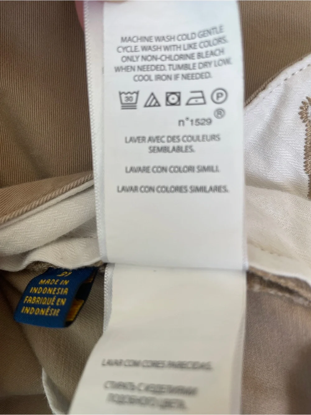 Polo by Ralph Lauren Tan Chino Shorts with Navy Pony Embroidery